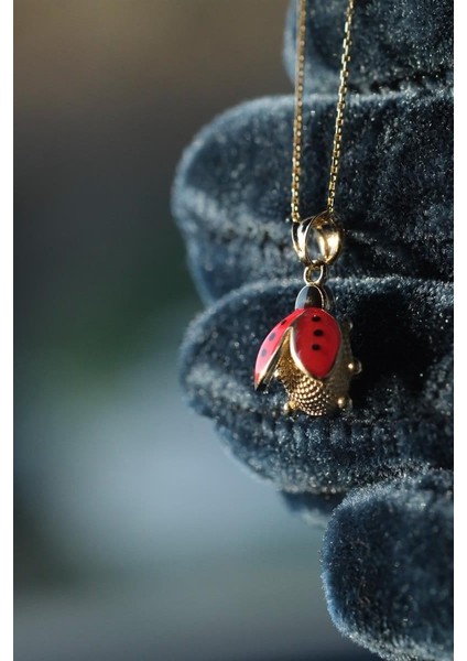 14 Ayar Altın Uğur Böceği Dikiz Süsü