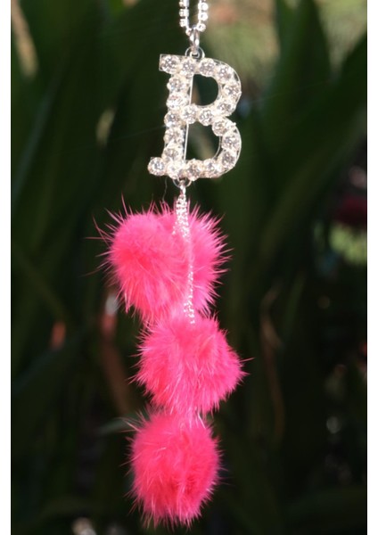 Minik Ponponlu Harfli Dikiz Süsü Şeker Pembe modelleri