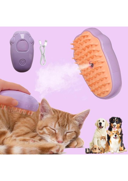 Kedi Patisi Tasarımlı Buharlı Kedi Köpek Tarağı 7X10 cm