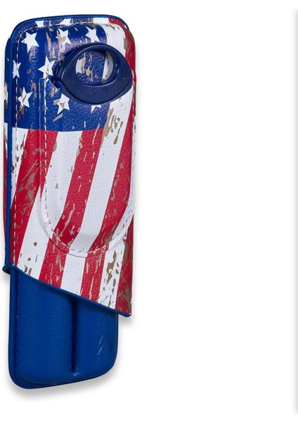 Usa Desen Deri Puro Kılıfı Kesicili 2li (62 Ring)