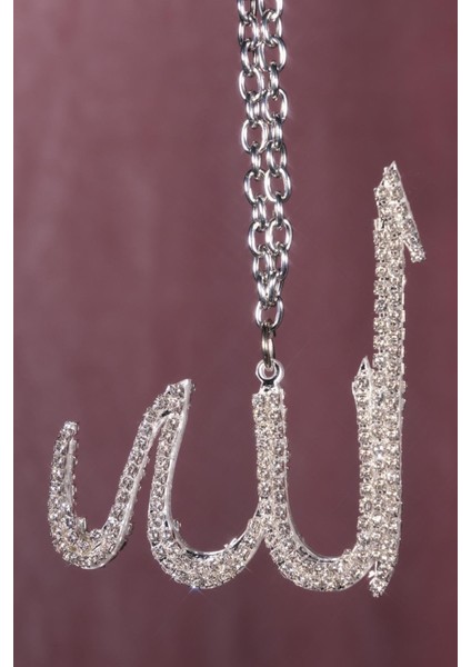 Gümüş Allah Lafzlı Dikiz Süsü
