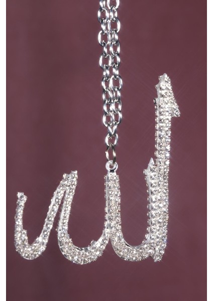 Gümüş Allah Lafzlı Dikiz Süsü