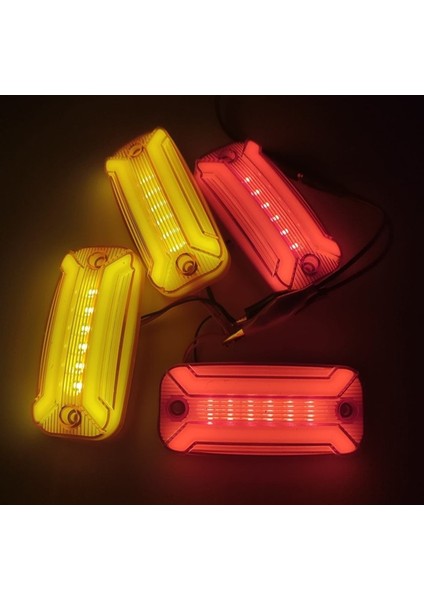 2 Adet Neon Ledli Yan Dorse Kasa Lambası 12-24 Volt Kırmızı modelleri
