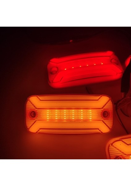 2 Adet Neon Ledli Yan Dorse Kasa Lambası 12-24 Volt Kırmızı fırsatları