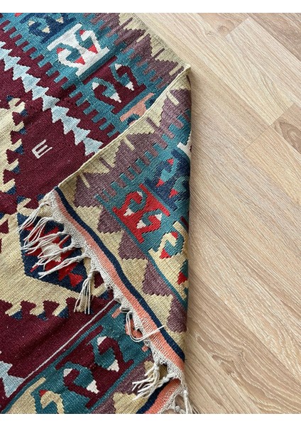 110 x 150 cm Küçük Boy Canlı Renkli Kilim, Harika Desenli ve Kondisyonlu, Vintage Severler Için Ev Hediyesi indirimleri