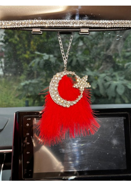 Ay Yıldız Dikiz Süsü & Tüy Seçenekli