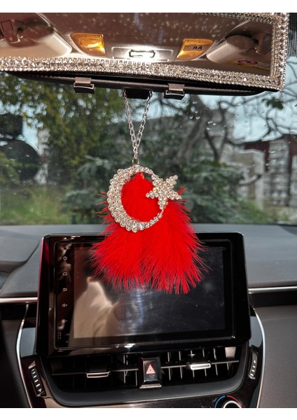 Ay Yıldız Dikiz Süsü & Tüy Seçenekli fiyatları