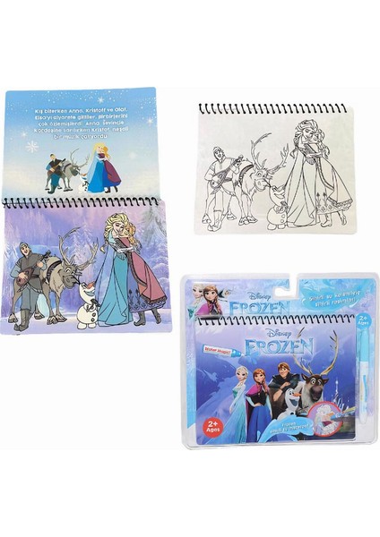 Frozen Elsa Anna Temalı Sulu Sihirli Boyama Kitabı - Özel Sulu Kalem ile Water Painting fiyatları