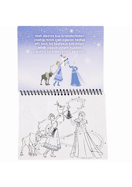 Frozen Elsa Anna Temalı Sulu Sihirli Boyama Kitabı - Özel Sulu Kalem ile Water Painting modelleri