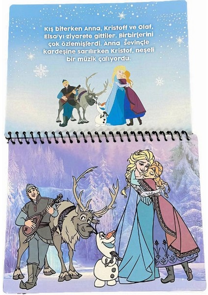 Frozen Elsa Anna Temalı Sulu Sihirli Boyama Kitabı - Özel Sulu Kalem ile Water Painting fırsatları