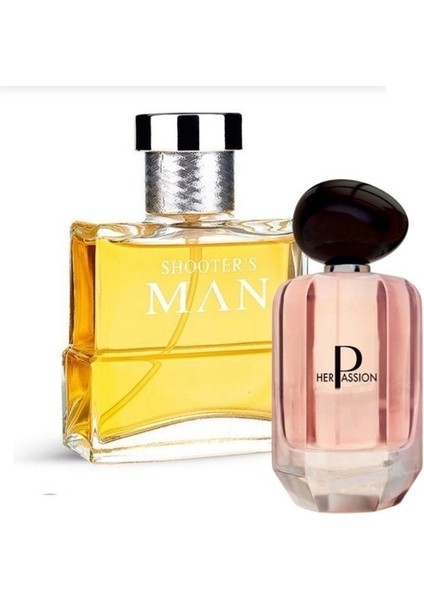 Shooter's Man 100 ml Erkek Parfüm & Her Passion 60 ml Kadın Parfüm