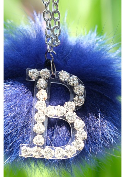 Tilki Tüyü Ponponlu Gümüş Harfli Dikiz Süsü modelleri