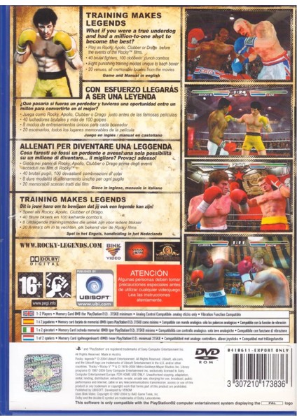 Rocky Legends Ps2 Playstation 2