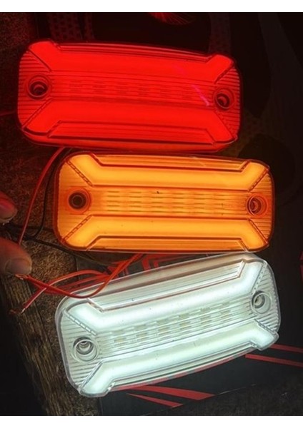 2 Adet Neon Ledli Yan Dorse Kasa Lambası 12-24 Volt Melek Kanadı Turuncu indirimleri