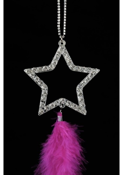 Gümüş Yıldız Dikiz Süsü & Renkli Tüy Seçenekli: fiyatları