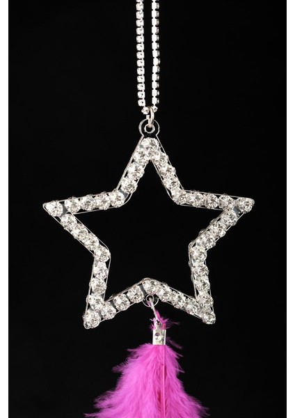 Gümüş Yıldız Dikiz Süsü & Renkli Tüy Seçenekli: fırsatları