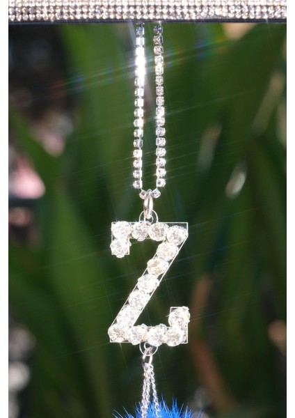 Minik Ponponlu Harfli Dikiz Süsü Saks Mavi fiyatları