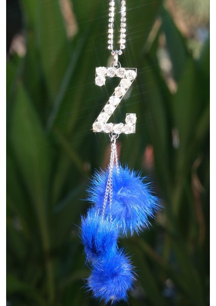 Minik Ponponlu Harfli Dikiz Süsü Saks Mavi fırsatları