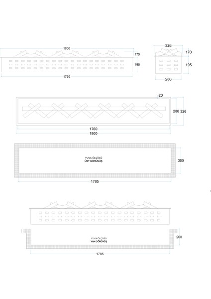 Vernon 180 Elektrikli Şömine modelleri