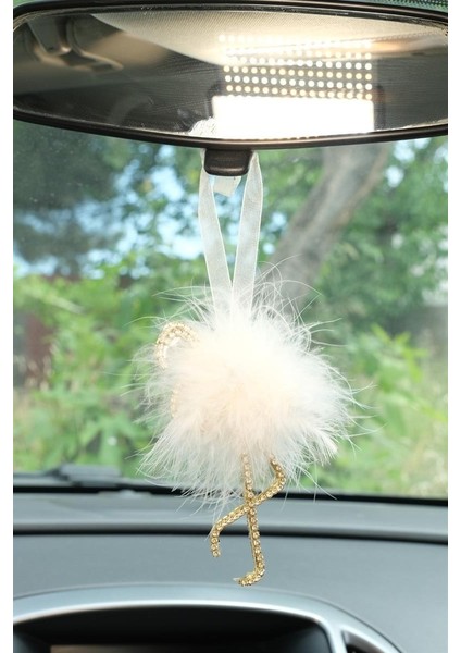 Flamingo Dikiz Süsü Gold Taş & Beyaz Tüy fırsatları