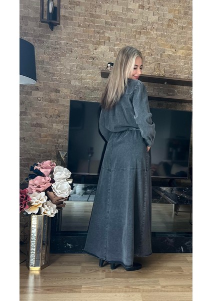 Premium Denim Kot Jile Elbise ve Ceket Ikili Takım Ikili Denim Ceket Elbise Takım fiyatları