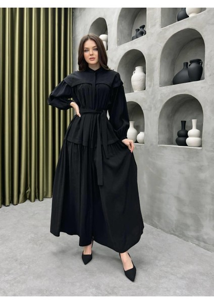 Yazlık Oversize TNCL (ince jean) Kumaş Elbise Tesettür Uyumlu Oversize Elbise
