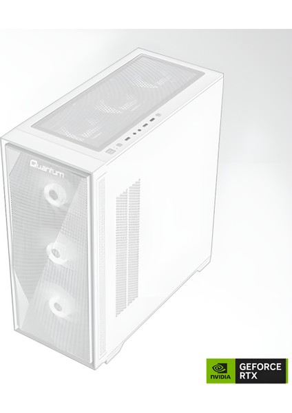 Quantum Devotion G2 Ryzen 5 5600X 16GB Ddr4 512GB SSD Rtx 4070 12GB Freedos Beyaz Gaming Desktop QNDPC10F006472