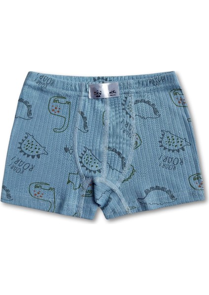 %100 Pamuklu Dinozor Desenli Erkek Çocuk Boxer Külot Iç Çamaşır 6lı Set