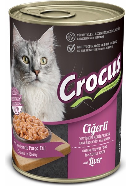 Yetişkin Kedi Ciğerli Yaş Mama 400 gr