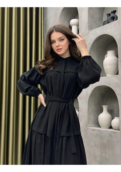 Yazlık Oversize TNCL (ince jean) Kumaş Elbise Tesettür Uyumlu Oversize Elbise
