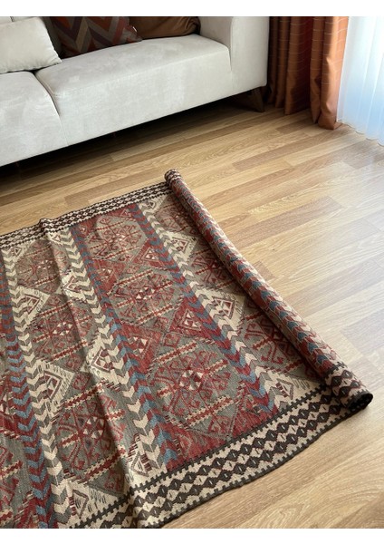 130 x 205 cm El Dokuma Geleneksel Türk Kilimi, Ender Desenli 35 Yaş Vintage Kilim, Yıkanabilir Rustik Stili Kilim indirimleri