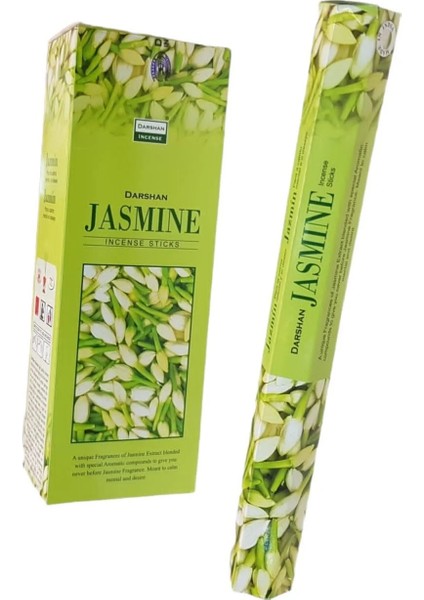 Darshan Jasmine (Yasemin) Kokulu Altıgen 20 Adet Çubuk Tütsü