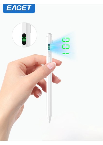 Epen03 Pencil Tablet Kalem iPad Apple Serisi Dijital Ekran+Avuç içi Red+Eğim Basıncı+CE/FCC/RoHS Lisanslı Manyetik