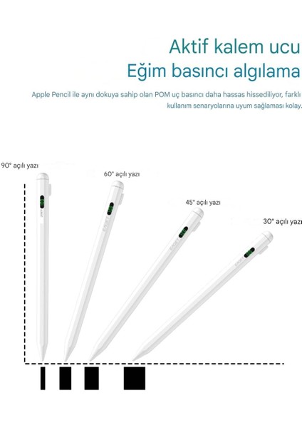 Epen03 Pencil Tablet Kalem iPad Apple Serisi Dijital Ekran+Avuç içi Red+Eğim Basıncı+CE/FCC/RoHS Lisanslı Manyetik fırsatları