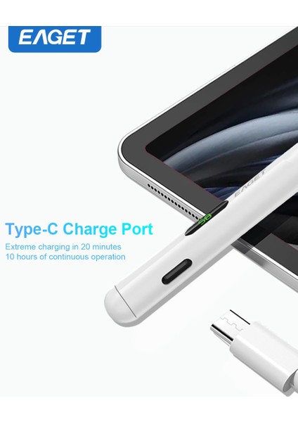 Epen03 Pencil Tablet Kalem iPad Apple Serisi Dijital Ekran+Avuç içi Red+Eğim Basıncı+CE/FCC/RoHS Lisanslı Manyetik