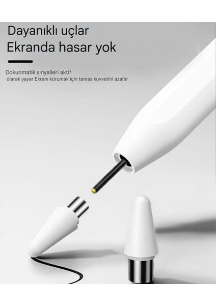 Epen03 Pencil Tablet Kalem iPad Apple Serisi Dijital Ekran+Avuç içi Red+Eğim Basıncı+CE/FCC/RoHS Lisanslı Manyetik