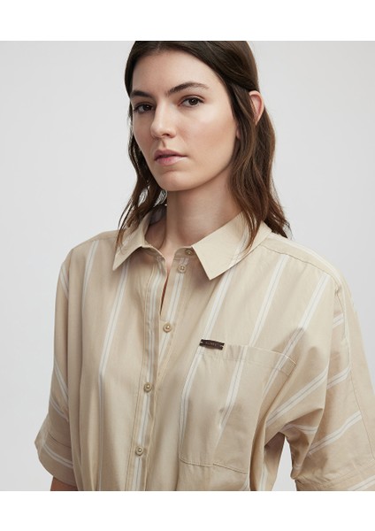 Çizgi Desen Poplin Elbise IS1250002183003 fiyatları