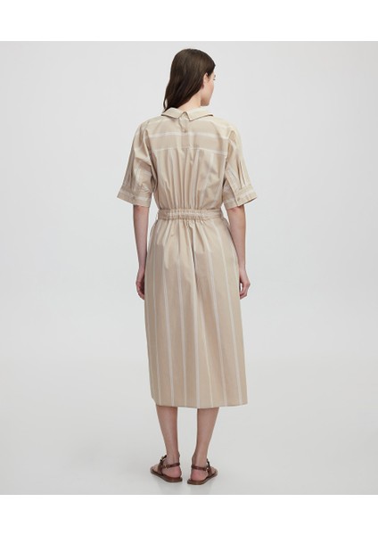 Çizgi Desen Poplin Elbise IS1250002183003 fırsatları