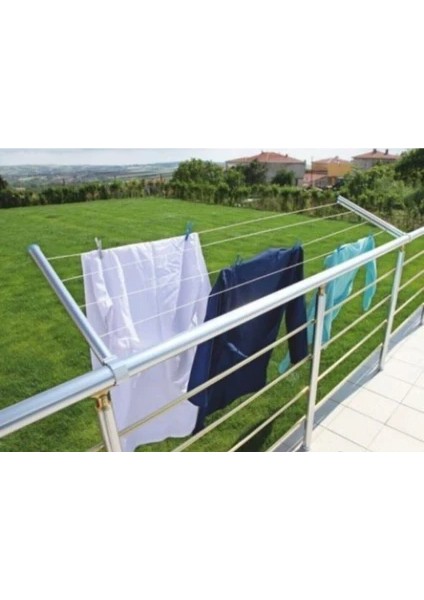 Yuvarlak Küpeşte ve Balkon Korkuluk Için Alüminyum Çamaşır Kurutma Askısı