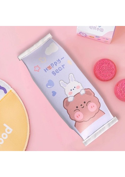 Kawaii Kore Teddy Bear Rabbit Ayıcık Tavşan Kalemlik Kalem Kutu Makyaj Çantası Düzenleyici Hediye