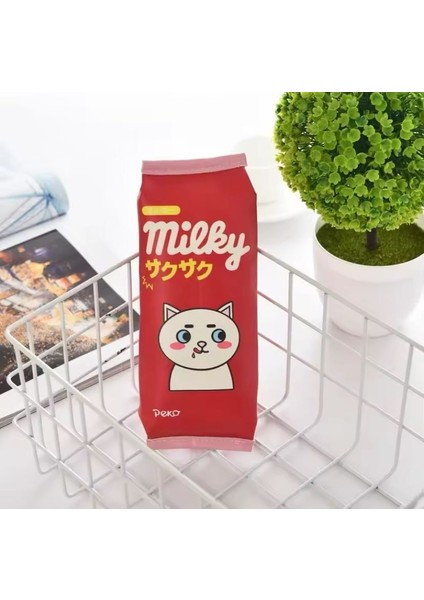 Kawaii Kore Milky Beyaz Kedili Pati Kalemlik Kalem Kutu Makyaj Çanta Doğum Günü Karne Hediye fiyatları