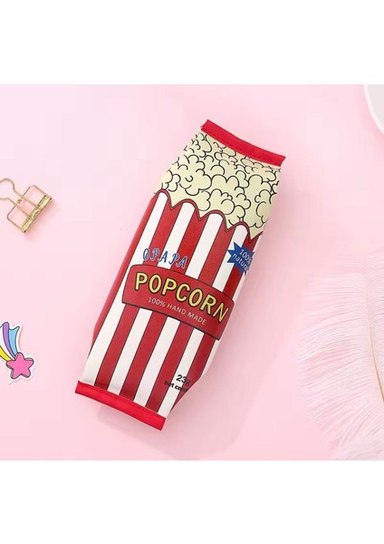 Kawaii Kore Popcorn Patlamış Mısır Kalemlik Kalem Kutu Makyaj Çantası Düzenleyici Doğum Günü Hediye