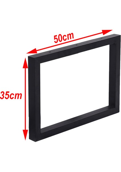 Bank Ayağı Bench Puf Orta Sehpa Ayakları 2 Adet 35 cm Siyah Metal Ayak