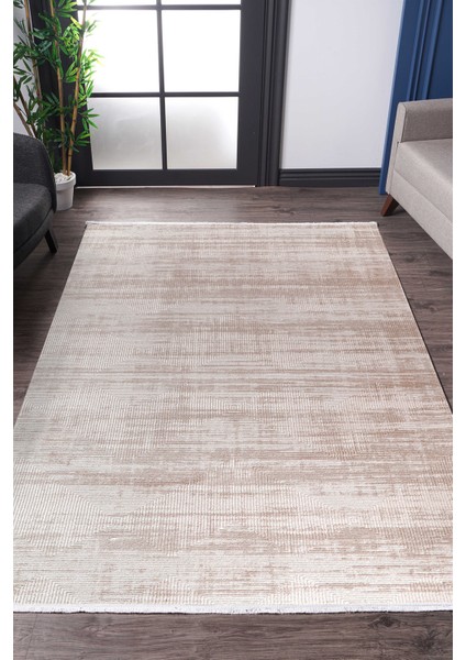 Brıstol BI001 Krem Uzun Ömürlü Yumuşak Dokulu Salon Mutfak Koridor Oturma Odası Yolluk Halı