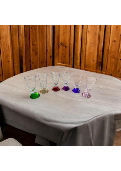 Dekoratif Kahve Yanı Su-Meşrubat-Shot Bardağı 6'lı 40 ml