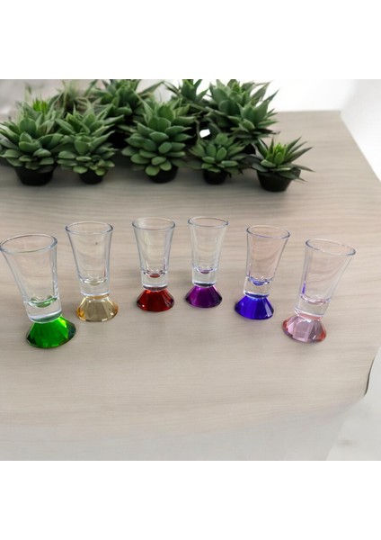 Dekoratif Kahve Yanı Su-Meşrubat-Shot Bardağı 6'lı 40 ml