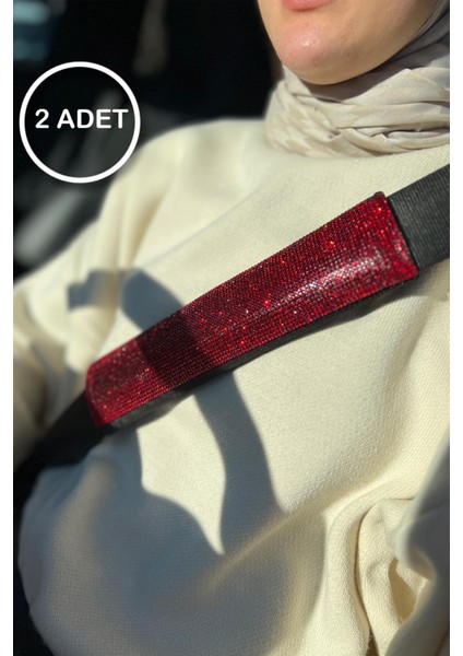Kırmızı Taşlı Kemer Konforu Set 2 Adet