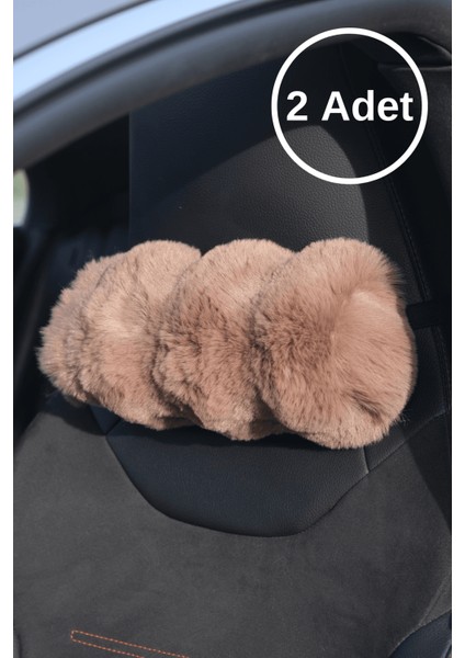 Daisy Kürk Boyun Yastığı Camel 2 Adet