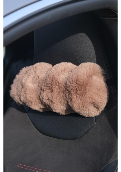 Daisy Kürk Boyun Yastığı Camel 2 Adet modelleri