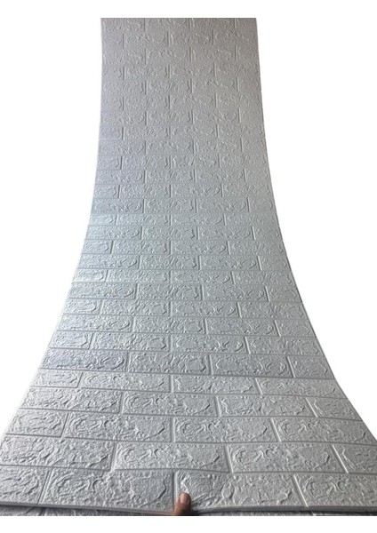 Tek Parça Bütün 70 cm x 500 cm 1 Adet Krem Yapışkanlı Kesilebilir Silinebilir D Duvar Kağıdı Paneli